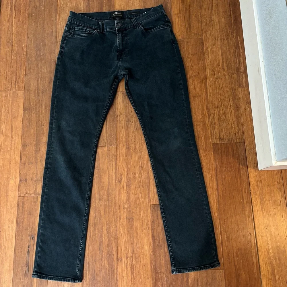 7 For All Mankind Men’s Luxe Performance Ronnie Slim Jeans Size 33